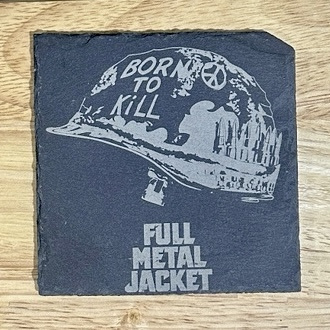 Engraved slate coaster example 1