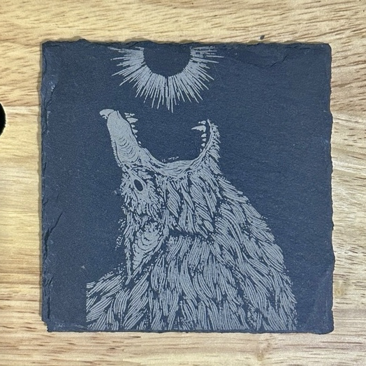 Engraved slate coaster example 2