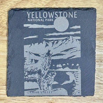 Engraved slate coaster example 3