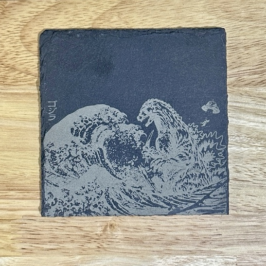 Engraved slate coaster example 5